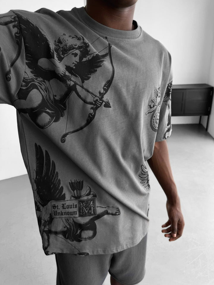 T-Shirt Oversize Guardian Angels - Antracyt