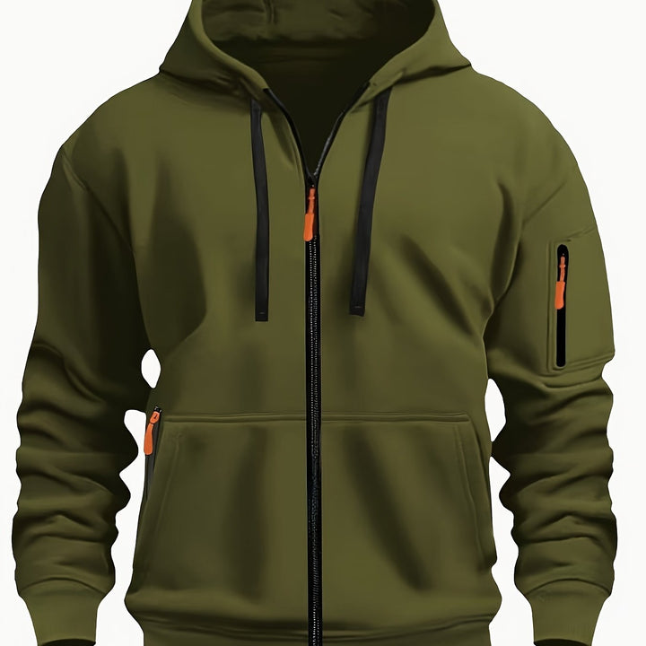 Codzienny Zip-Up bluza z kapturem