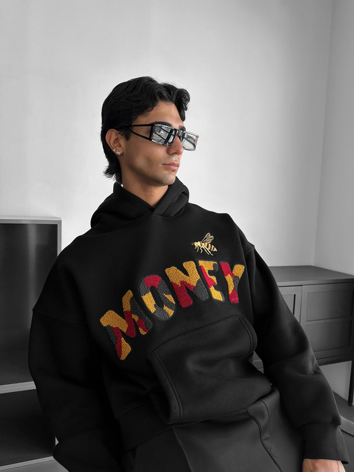 Oversize Money Hoodie - Czarny