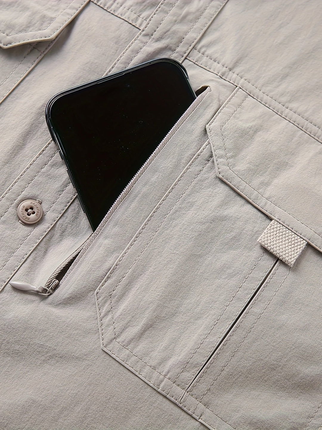 Solidny Multi-Pocket Cargo koszula