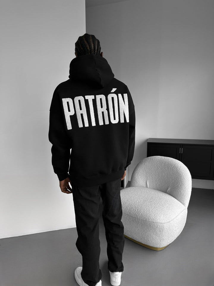 Hoodie Oversize z Detalami - Czarny i Biały
