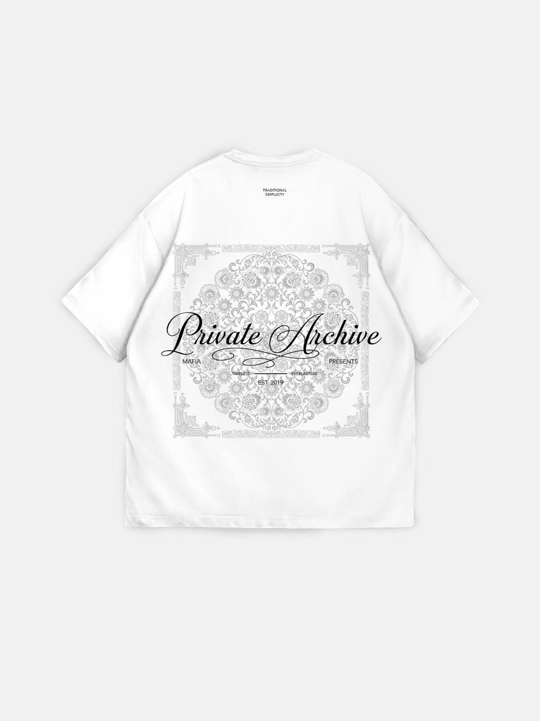 T-shirt Oversize z Prywatnym Archiwum - Ecru