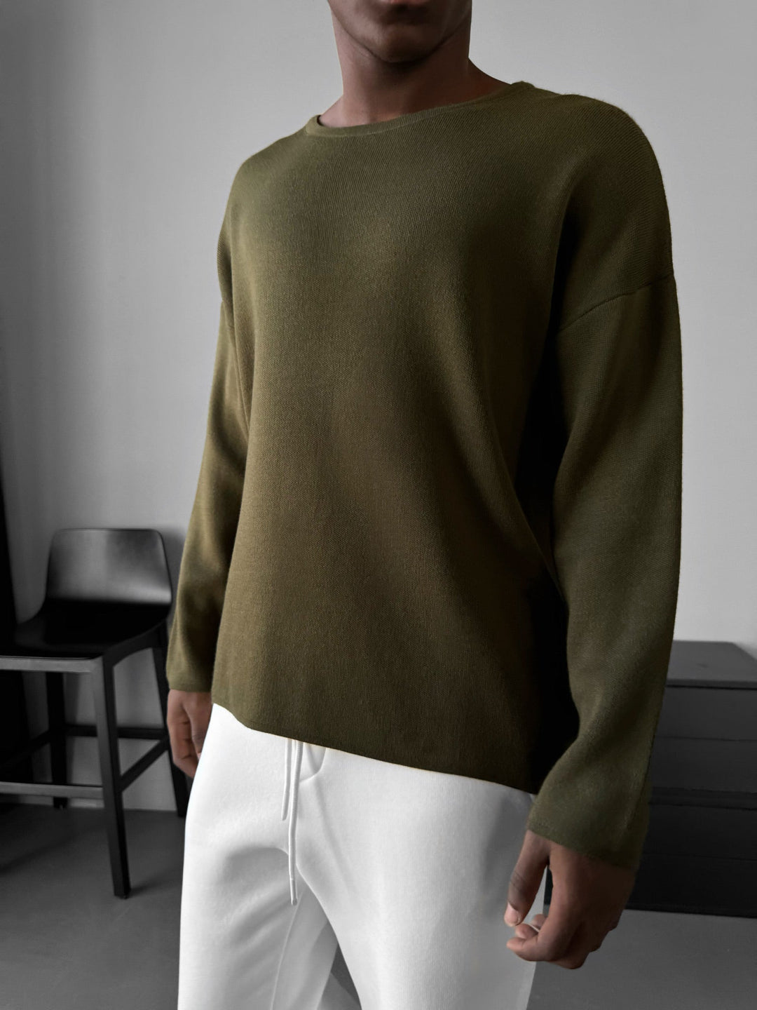 Sweter Luźny - Khaki