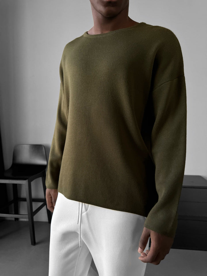 Sweter Luźny - Khaki