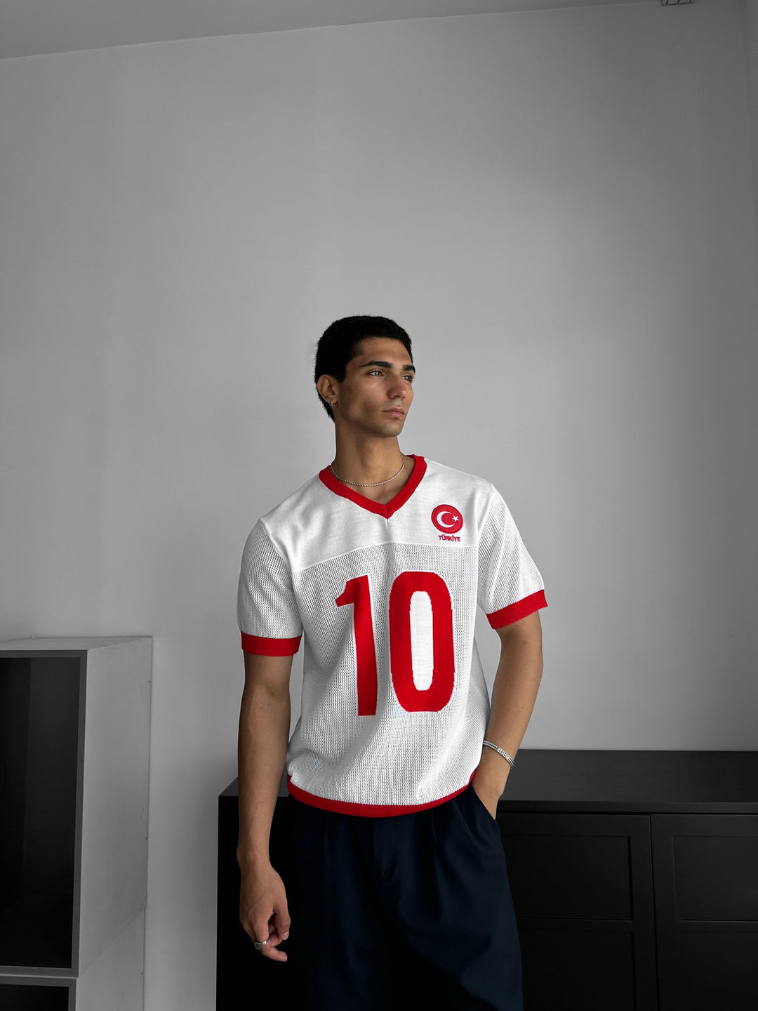 Oversize Türkiye T-shirt - Biały