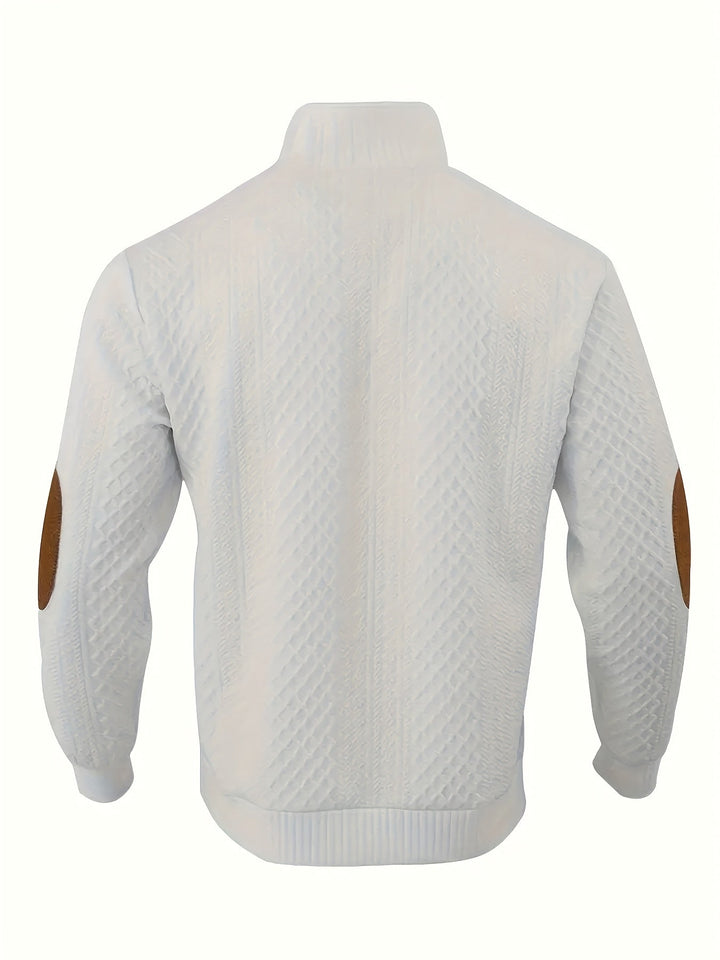 Wyróżniać się kołnierz guzik Henley sweter