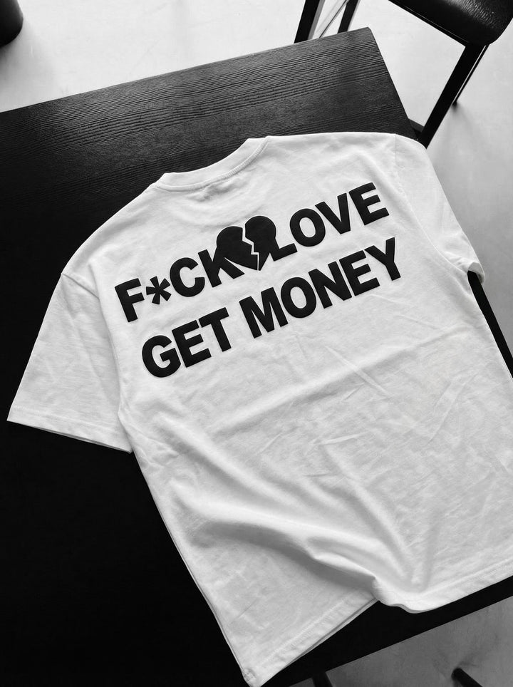 Oversize T-shirt Get Money - Ecru