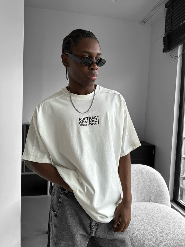 Oversize Abstract T-shirt - Ecru