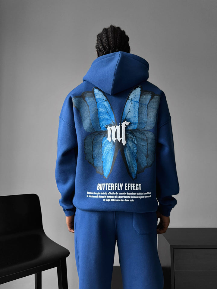 Hoodie Oversize Butterfly Effect - Navy Peony
