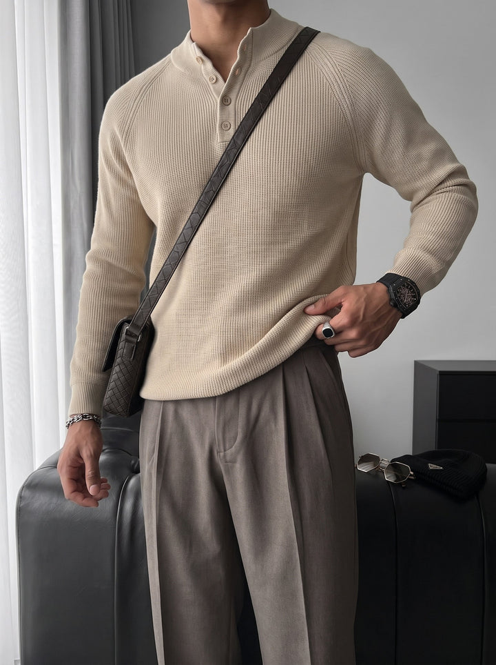 Sweter Slim Fit - Beżowy