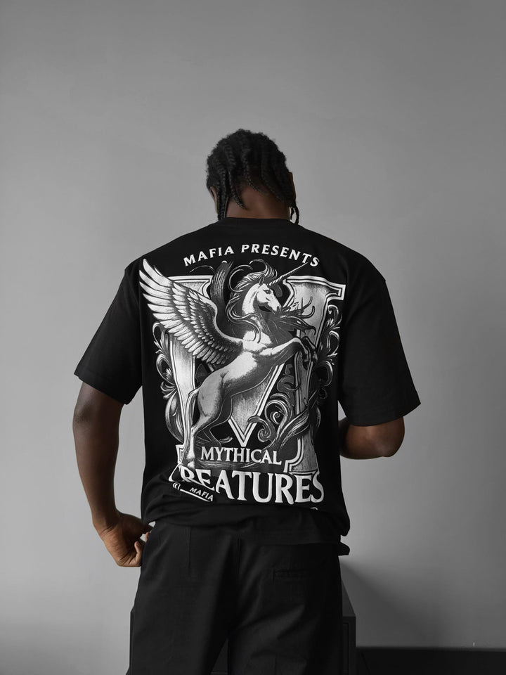 T-shirt Oversize Creatures - Czarny