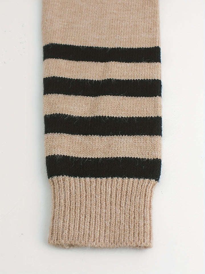 Striped-Cuff prążkowany sweter