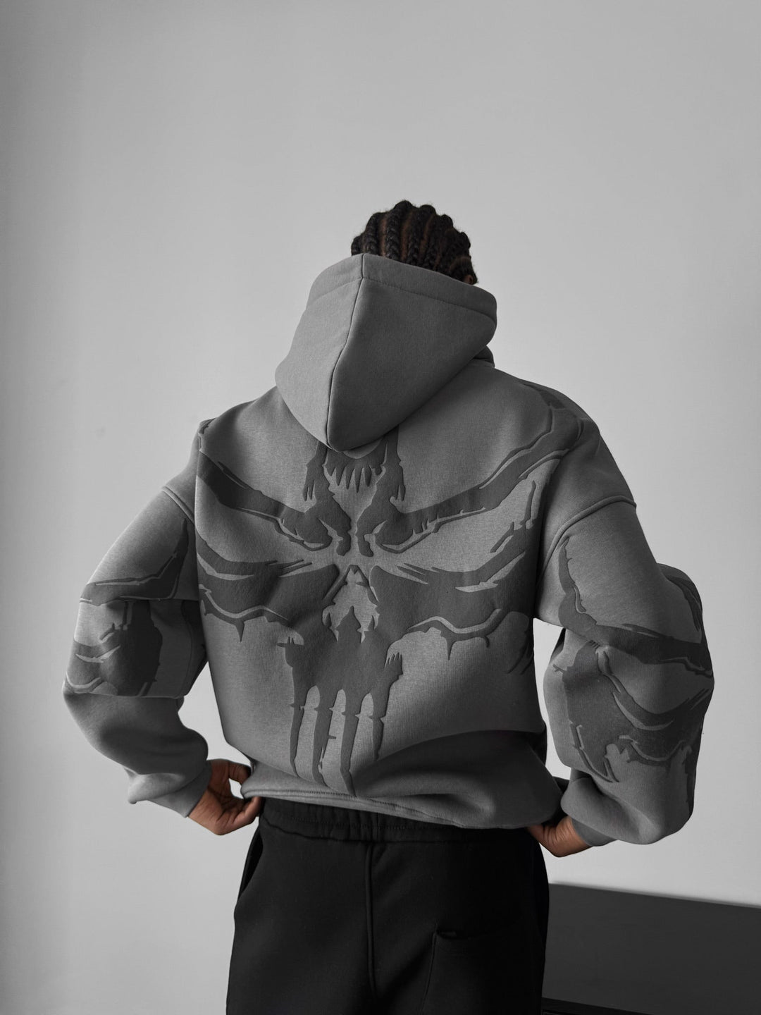 Oversize Ghost Hoodie - Antracyt