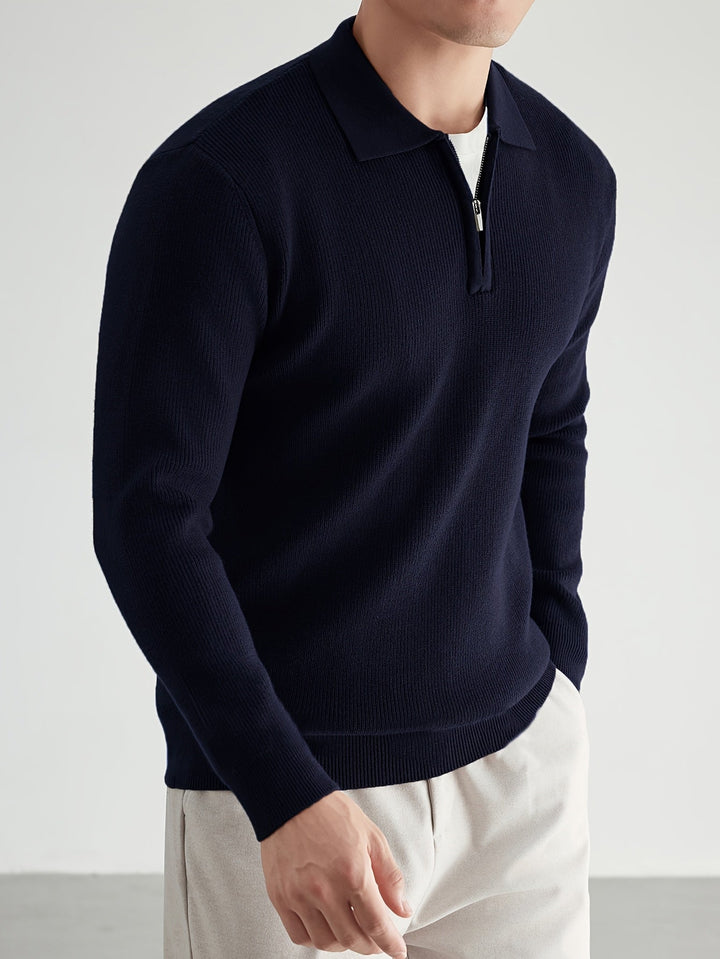Elegancki zamek 1/4 polo sweter