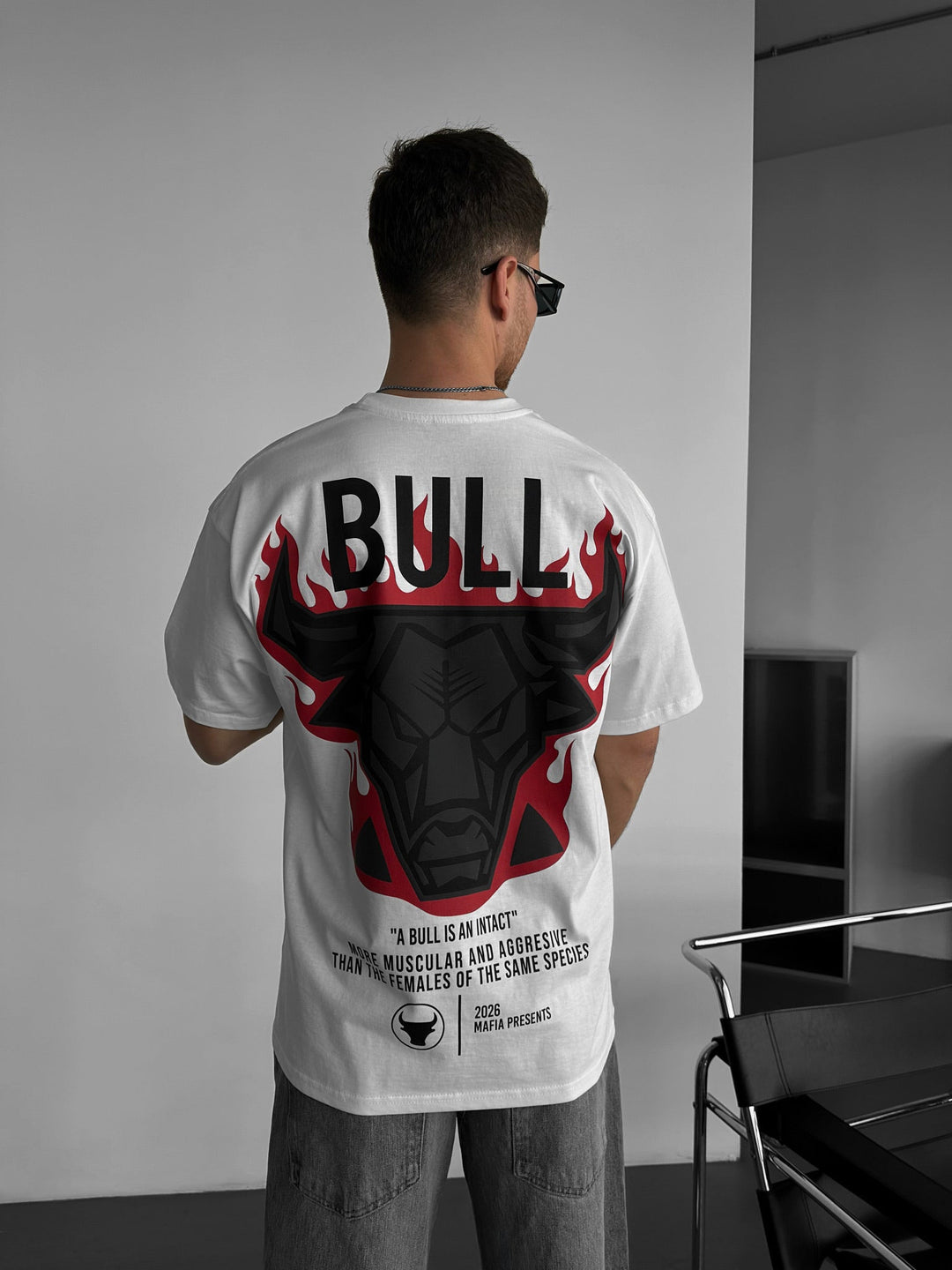 T-shirt Oversize Fired Bull - Ecru