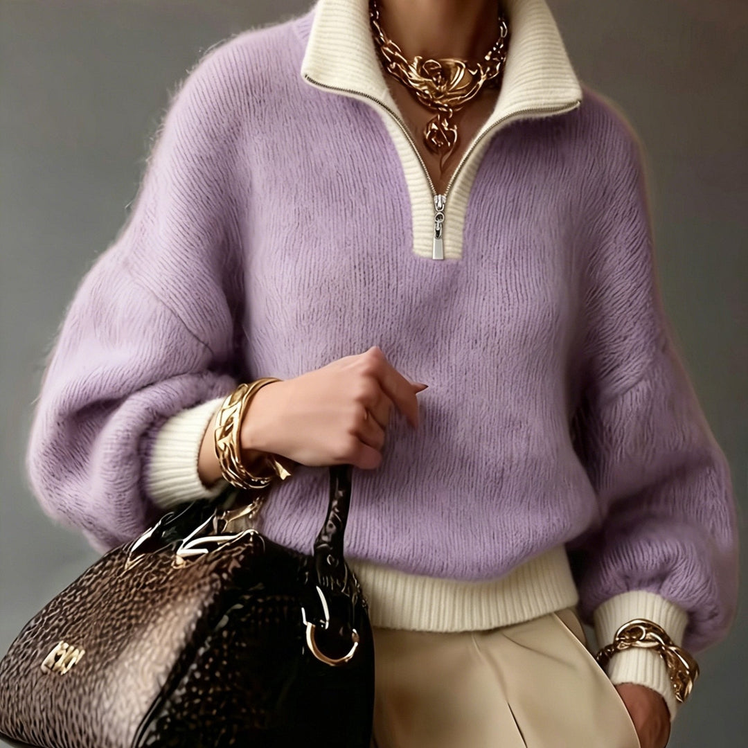 Swobodny zamek 1/2 sweter