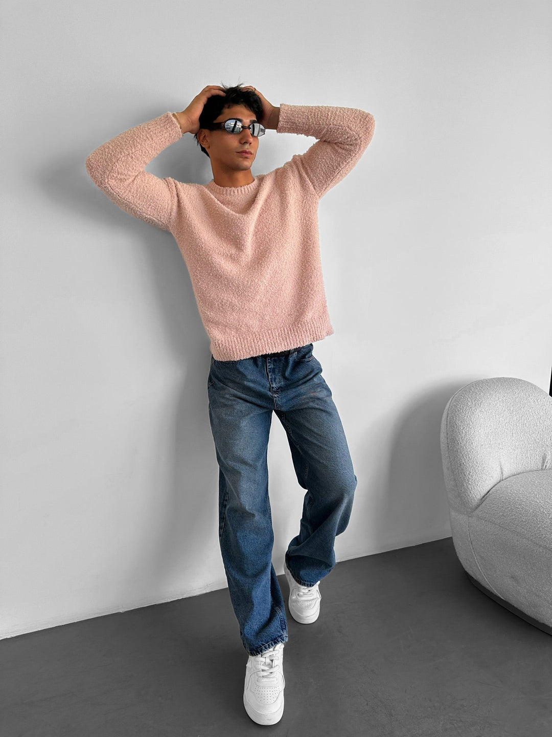 Spodnie Relax Baggy Fit - Ciemnoniebieskie