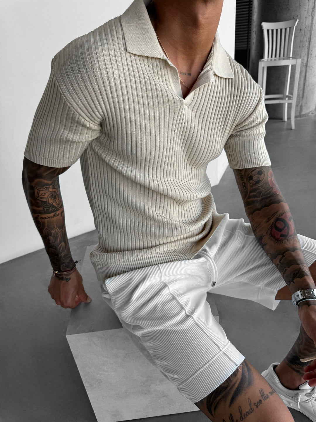 Koszulka polo Slim Fit - Beżowa