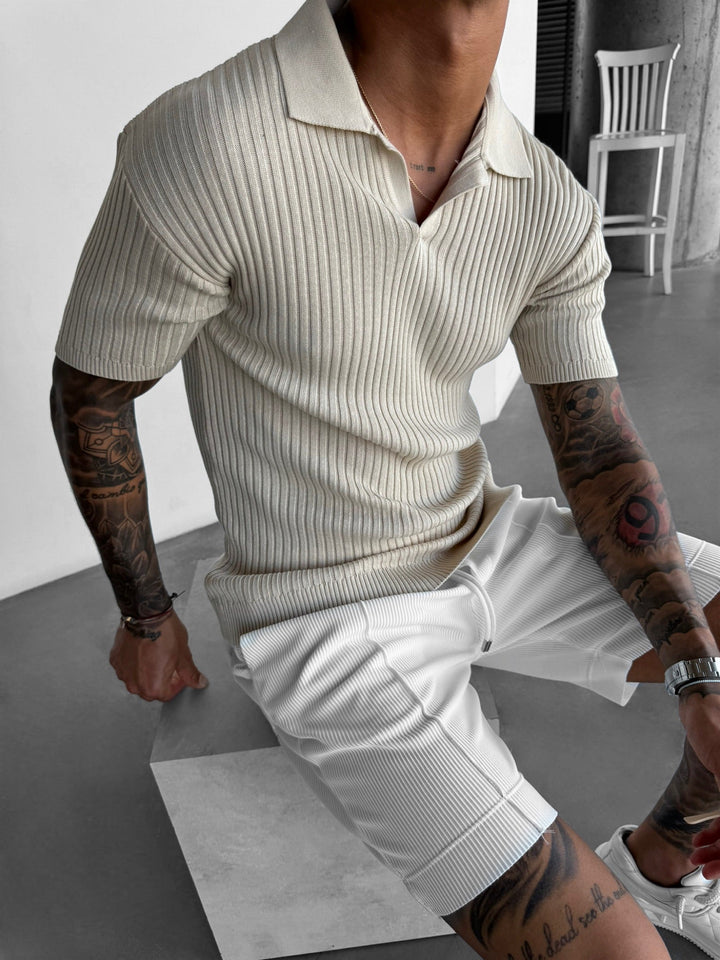 Koszulka polo Slim Fit - Beżowa
