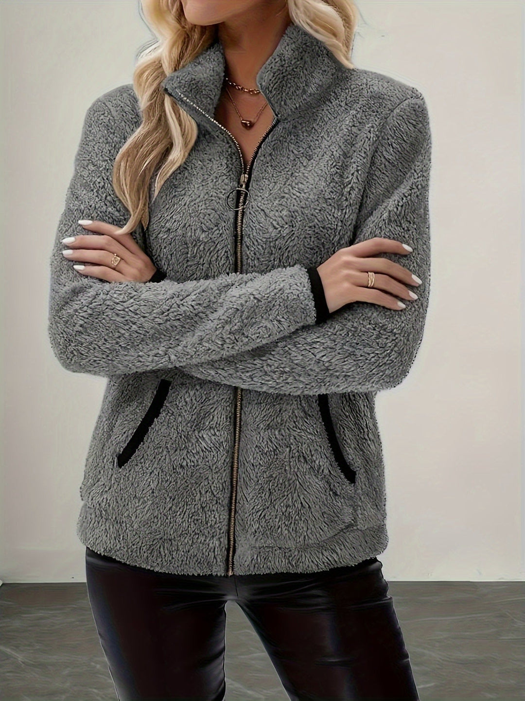 Przytulny Zip-Up kurtka