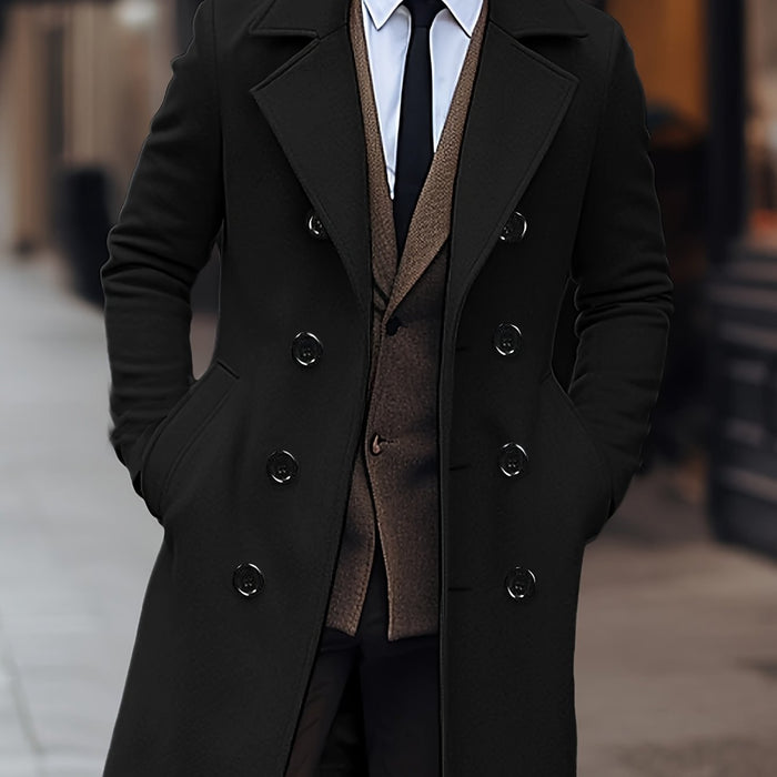 Double-Breasted dopasowany Overcoat