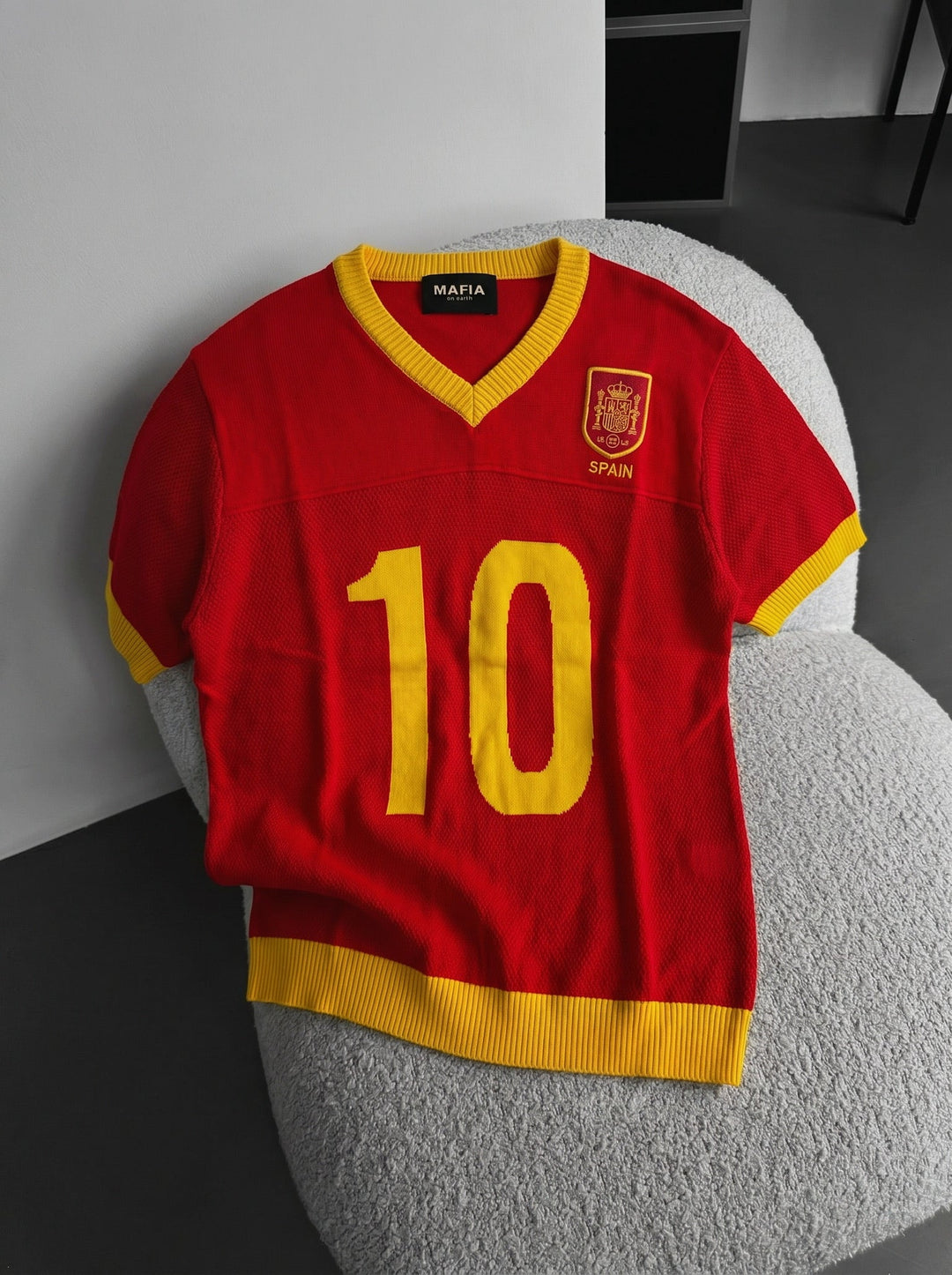 Oversize Hiszpański T-shirt - Czerwony