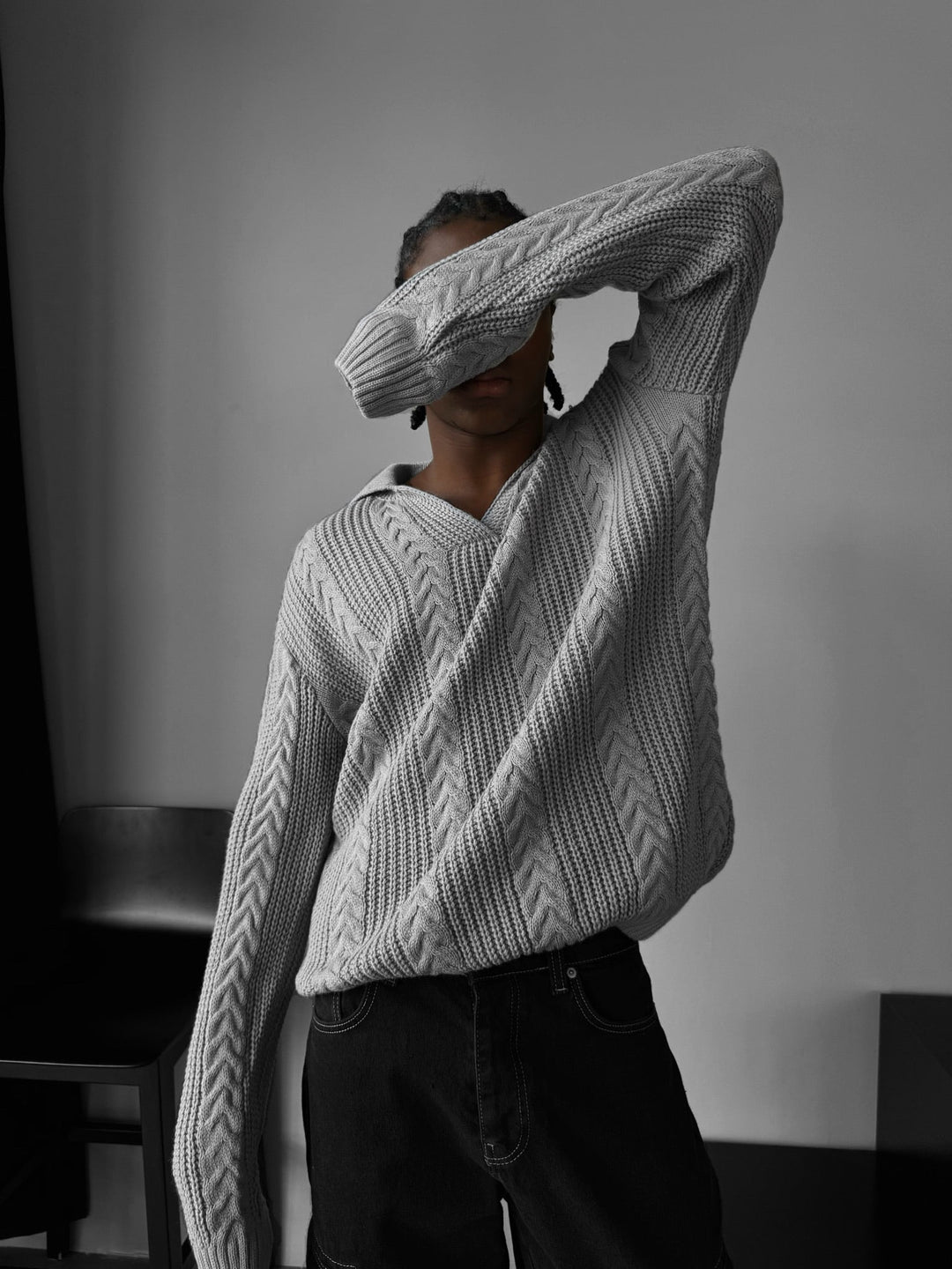Sweter Polo z Oversize&
