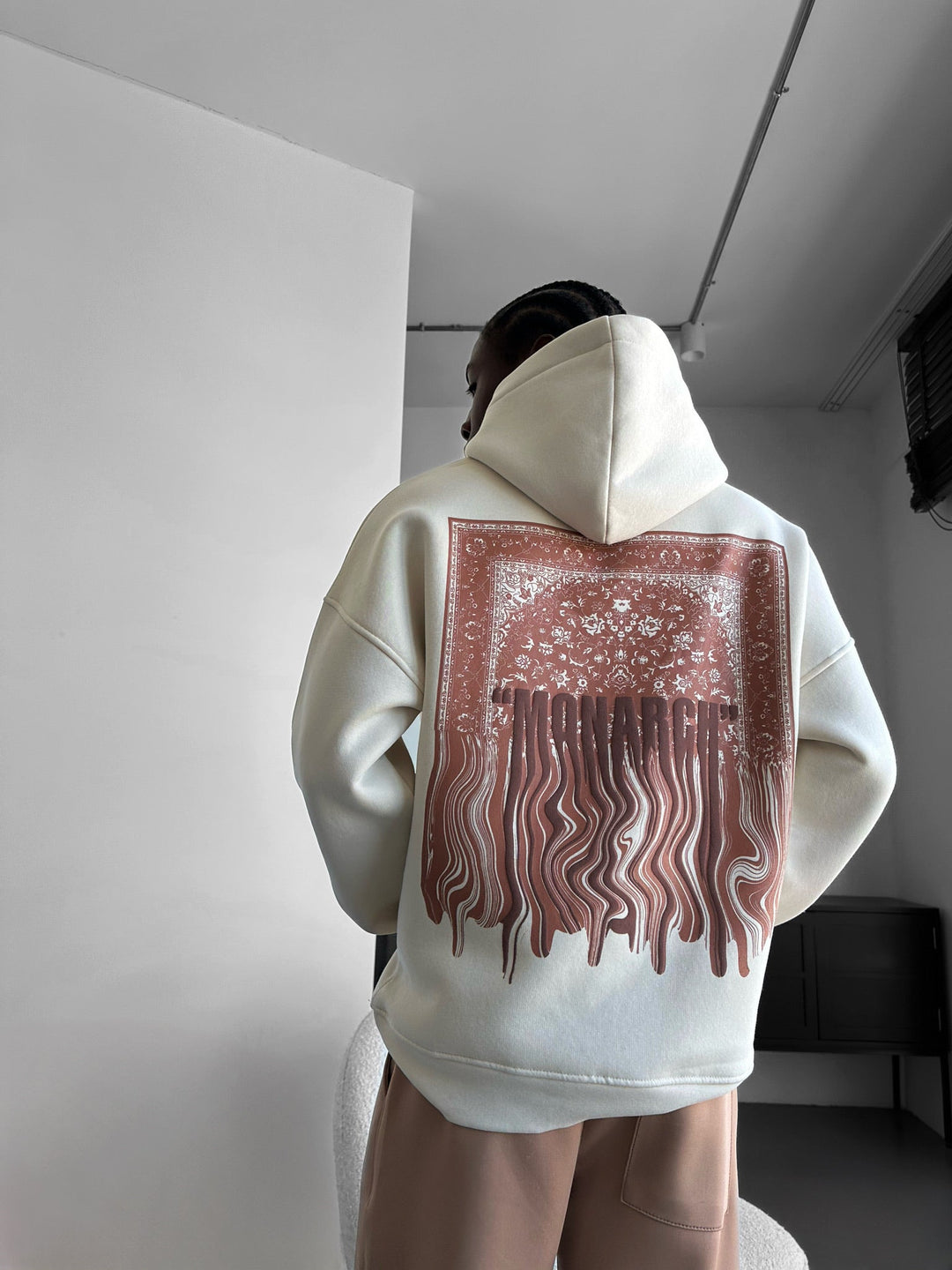 Oversize Monarch Hoodie - Beżowy