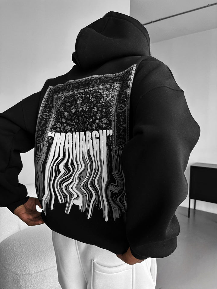 Oversize Monarch Hoodie - Czarny i Biały