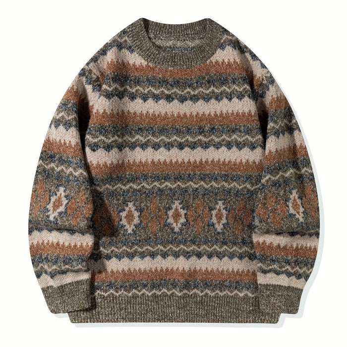 Tradycyjny wzorzysty sweter