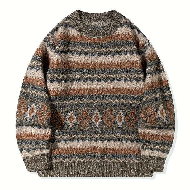 Tradycyjny wzorzysty sweter