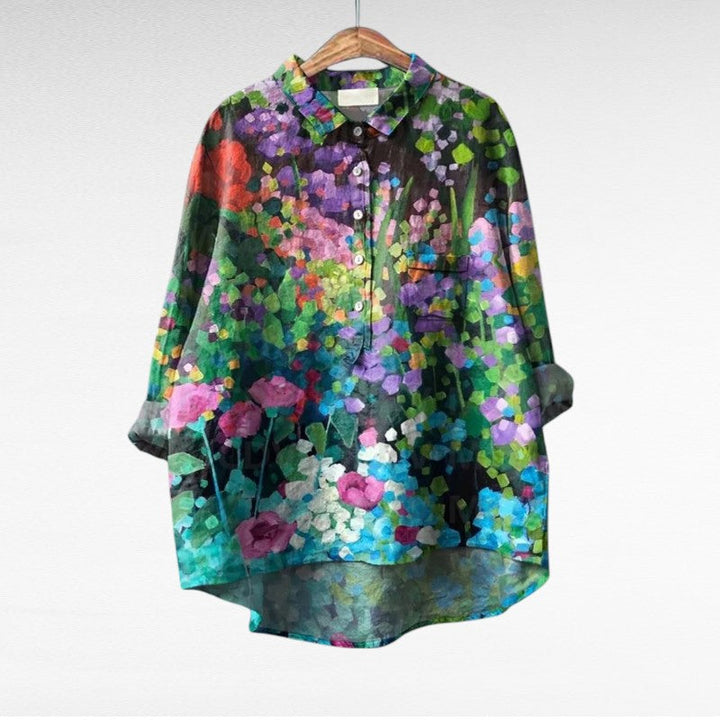 Klasyczny Multicolor długi rękaw bluzka