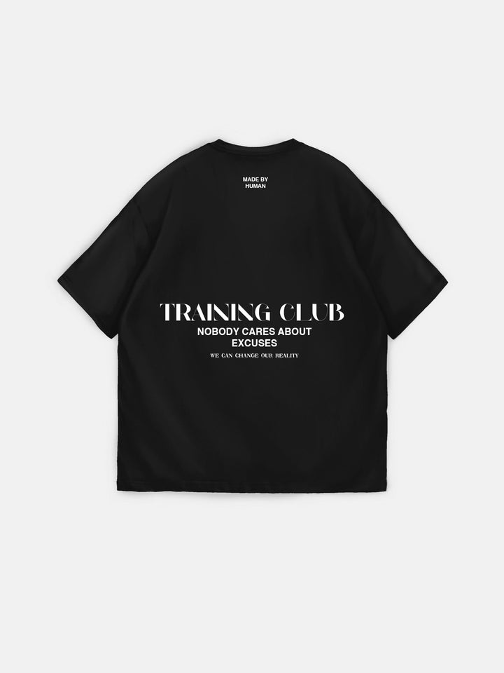 Oversize T-shirt treningowy - Czarny