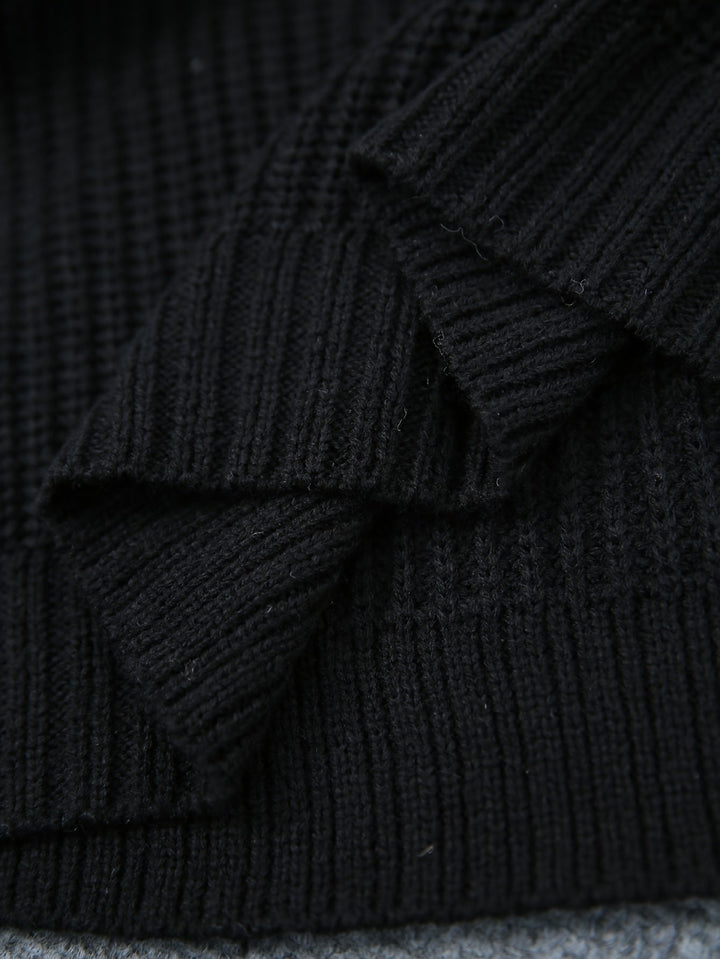 Swobodny Half-sweter z golfem sukienka