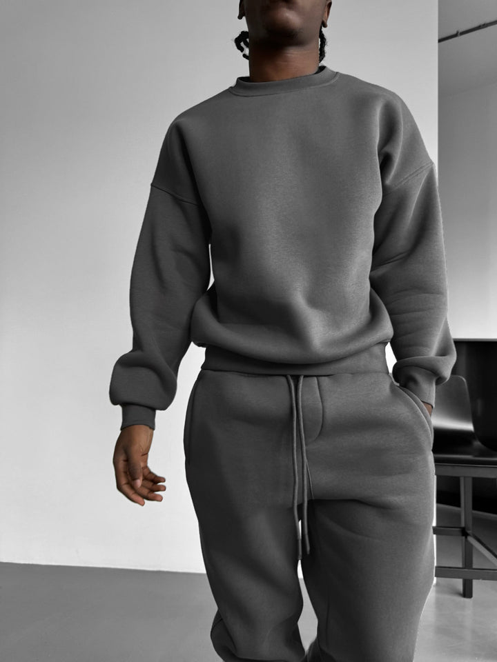 Oversize Basic Sweater - Antracyt