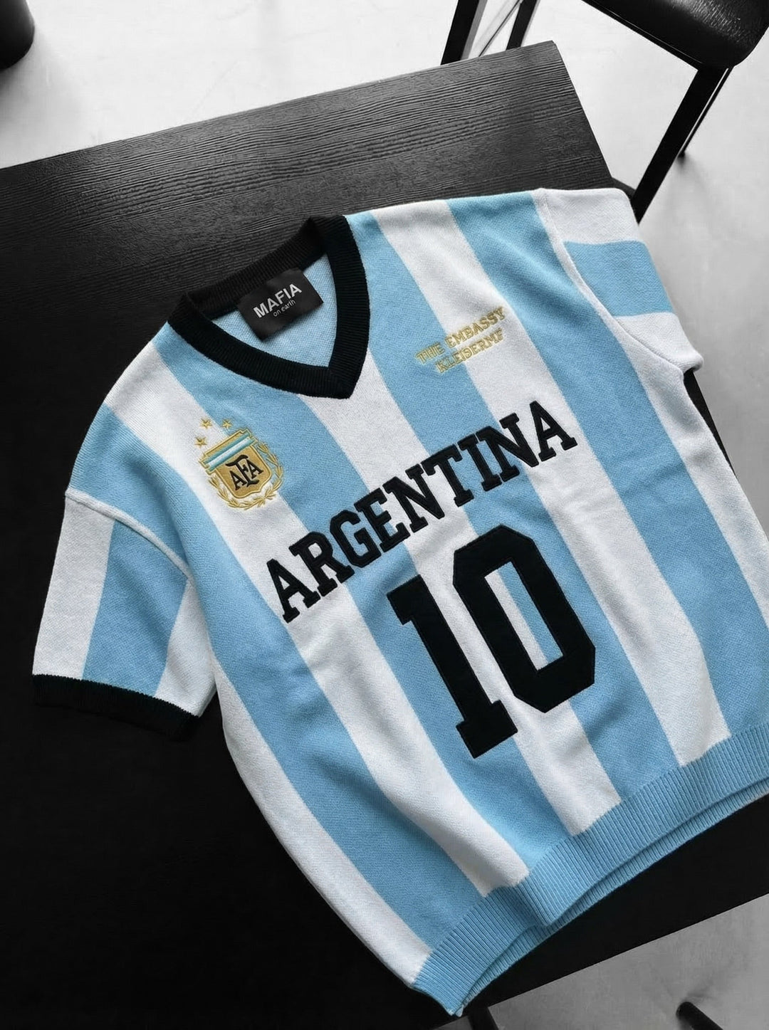 Oversize Argentina Knit T-shirt - Babyblue