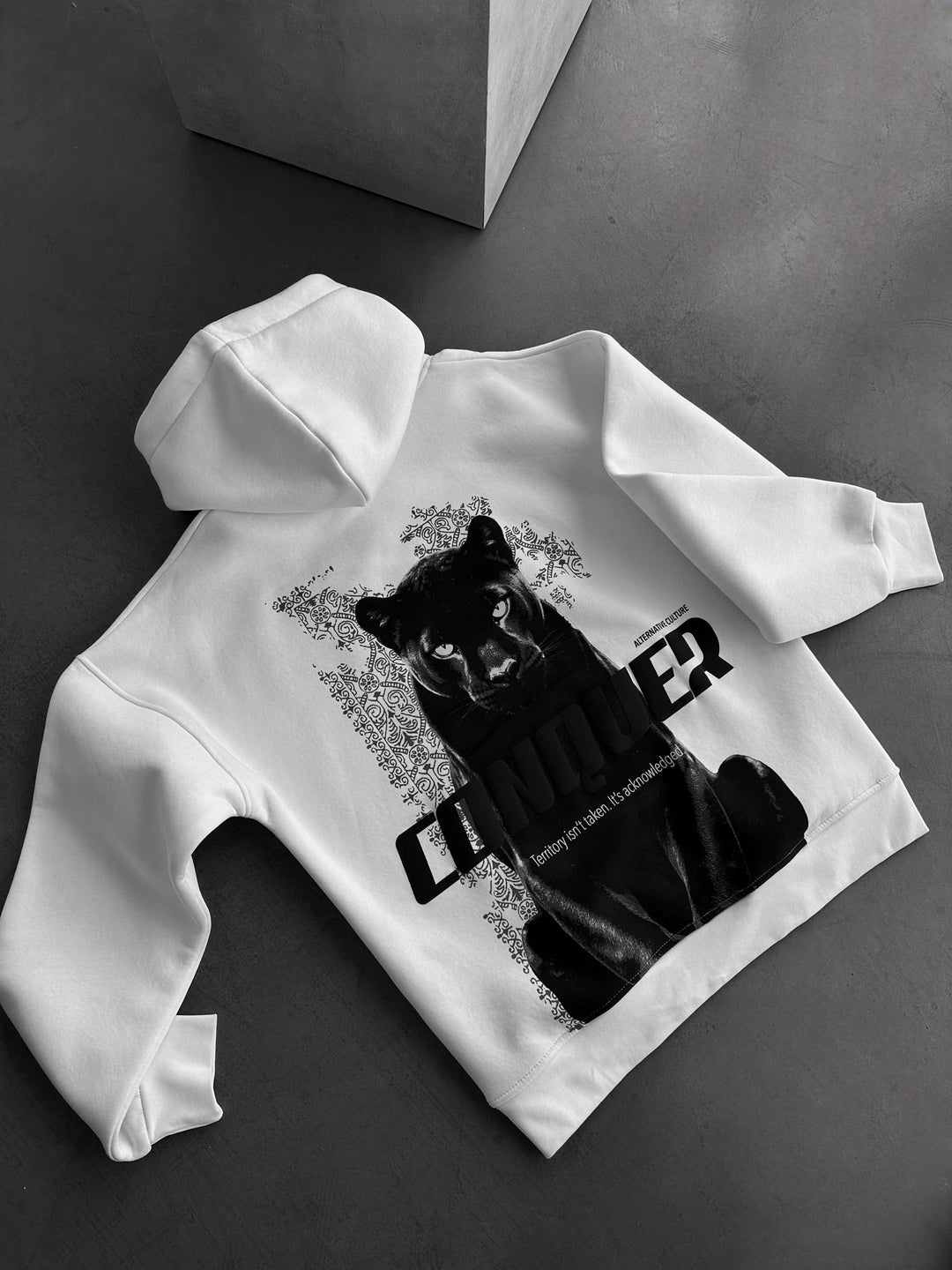 Oversize Conquer Hoodie - Ecru