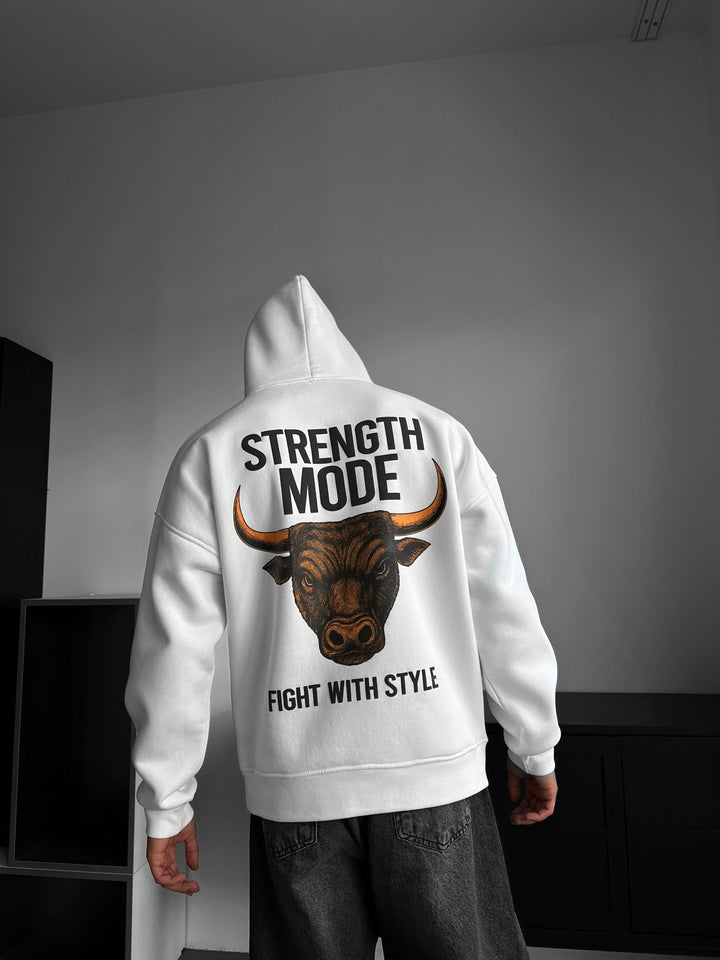 Hoodie w trybie oversize - Biały