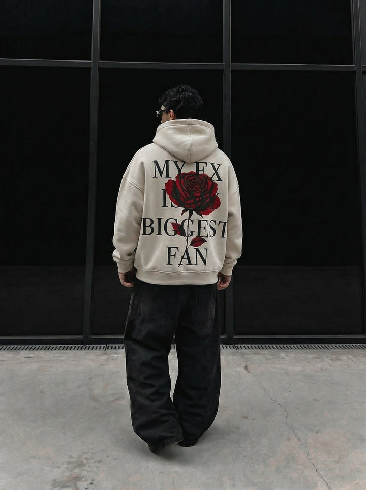 Oversize “EX” Hoodie - Beżowy