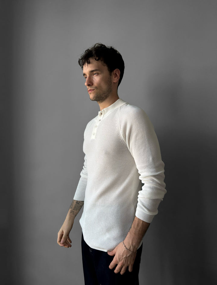 Sweter Slim Fit - Ecru