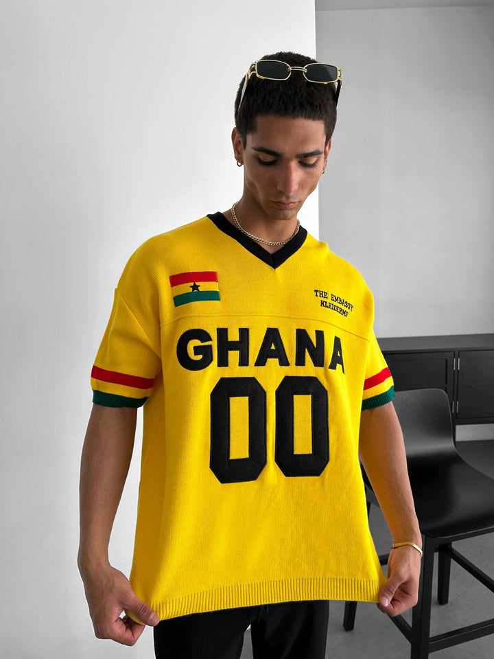 Oversize Ghana Knit T-shirt - Żółty