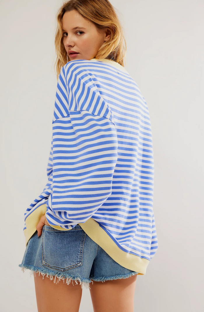 W paski Round-Neck sweter