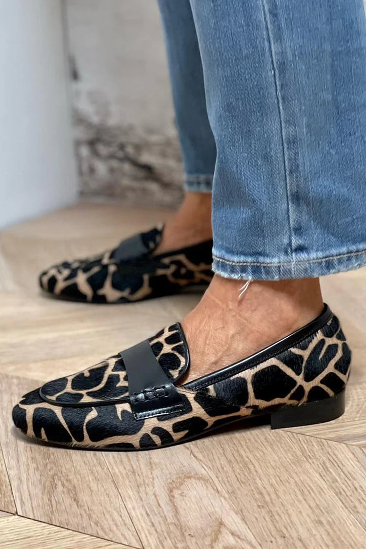 Elegancki Animal wzór mokasyn