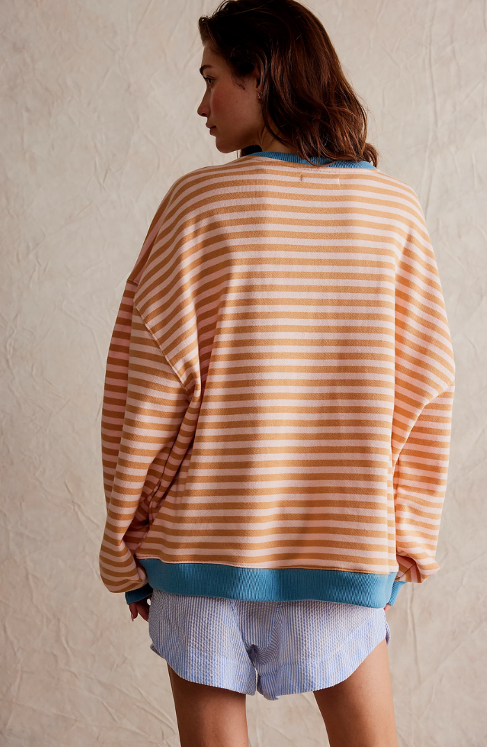 W paski Round-Neck sweter