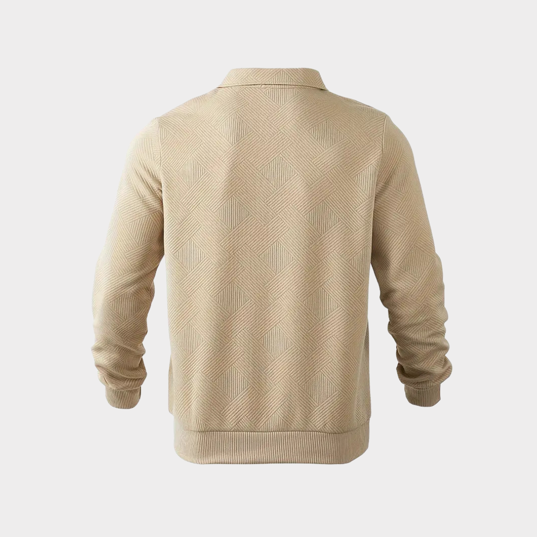 Fakturowany zamek 1/2 sweter