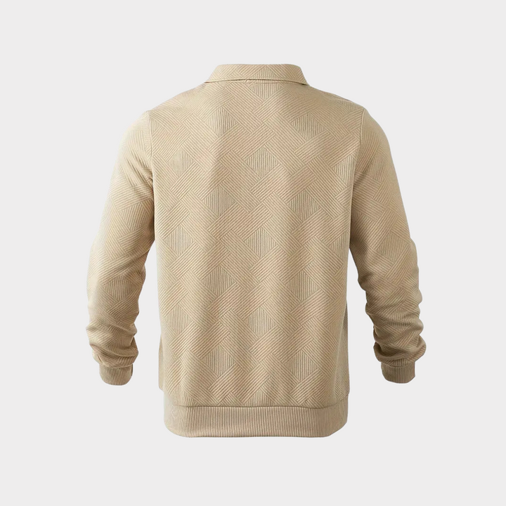 Fakturowany zamek 1/2 sweter
