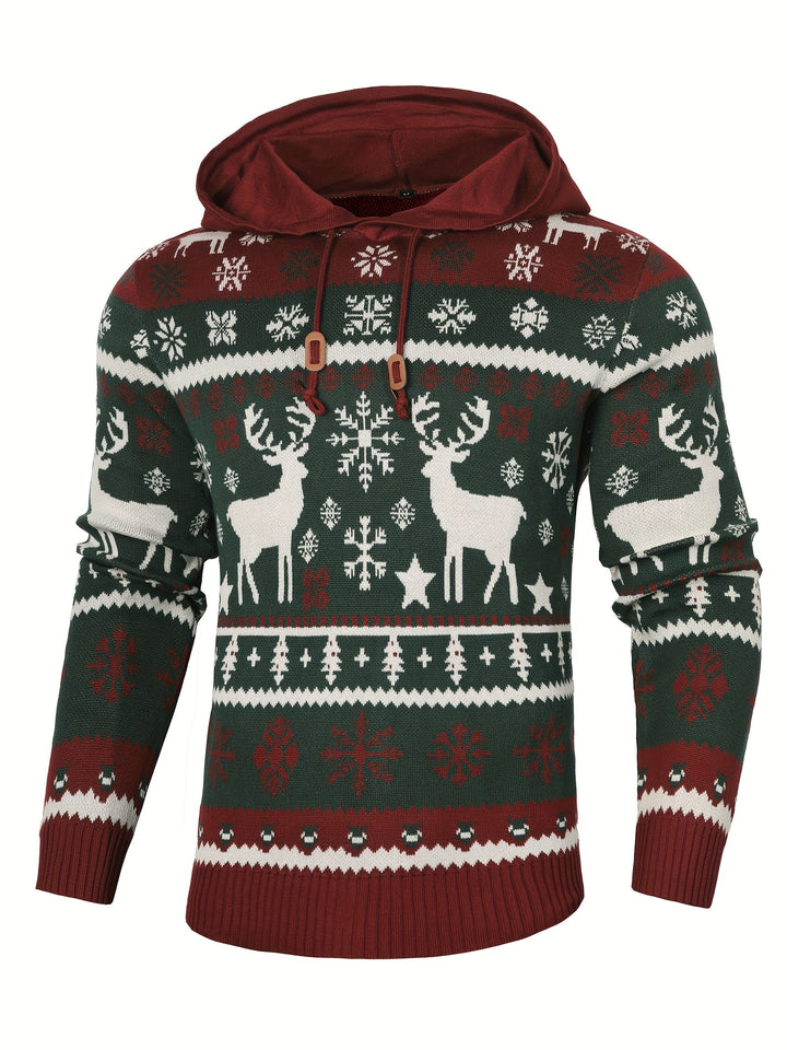 Christmas z kapturem sweter