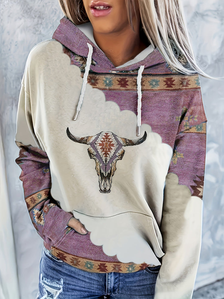 Inspirowany stylem western wzór bluza z kapturem