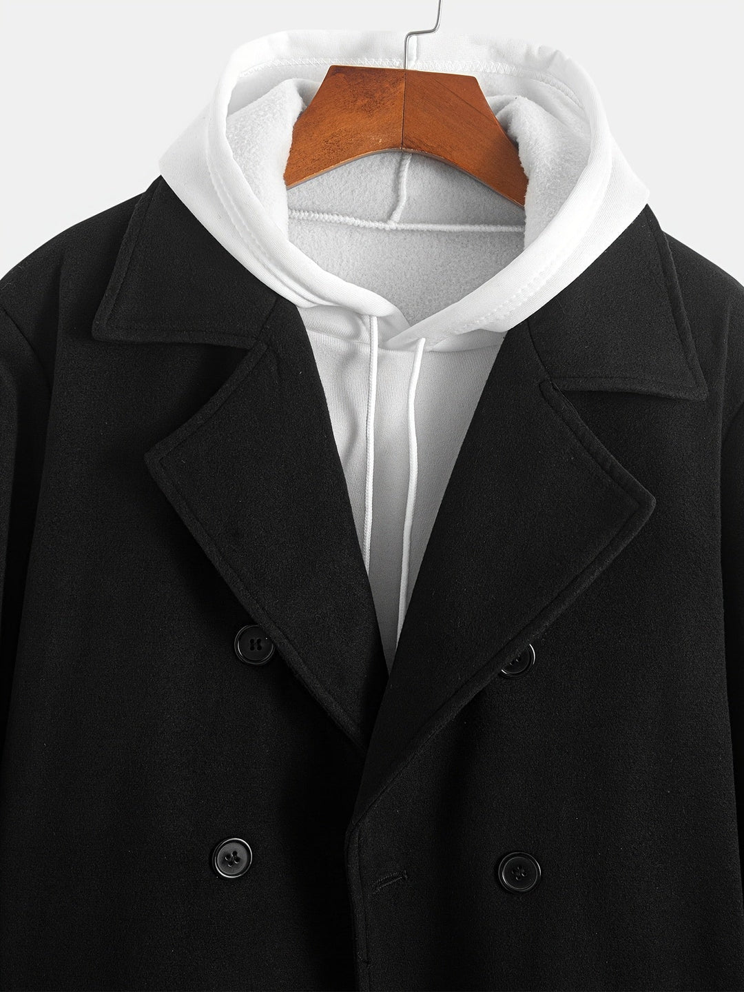 Double-Breasted dopasowany Overcoat