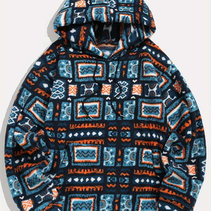 Wzorzysty bluza z kapturem